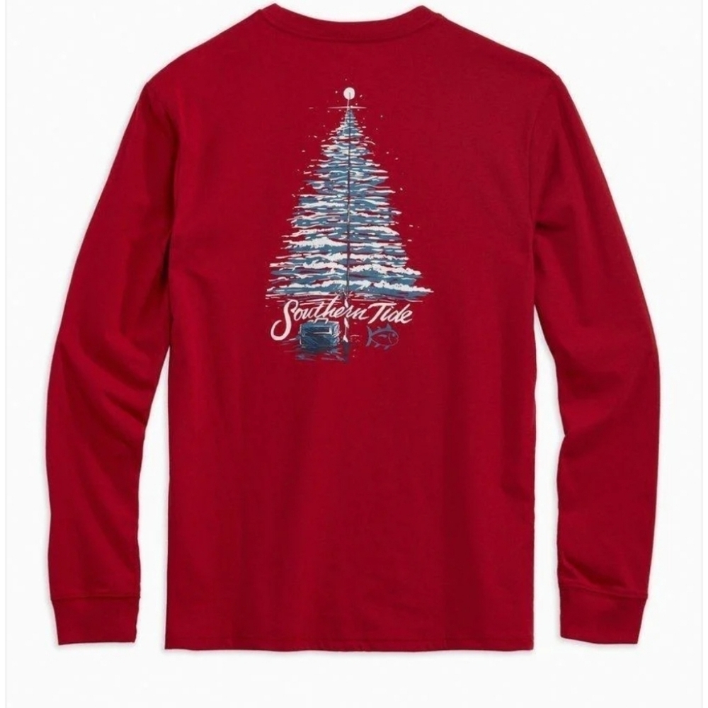 Southern Tide North Fishing Pole Long Sleeve Tee Size Small